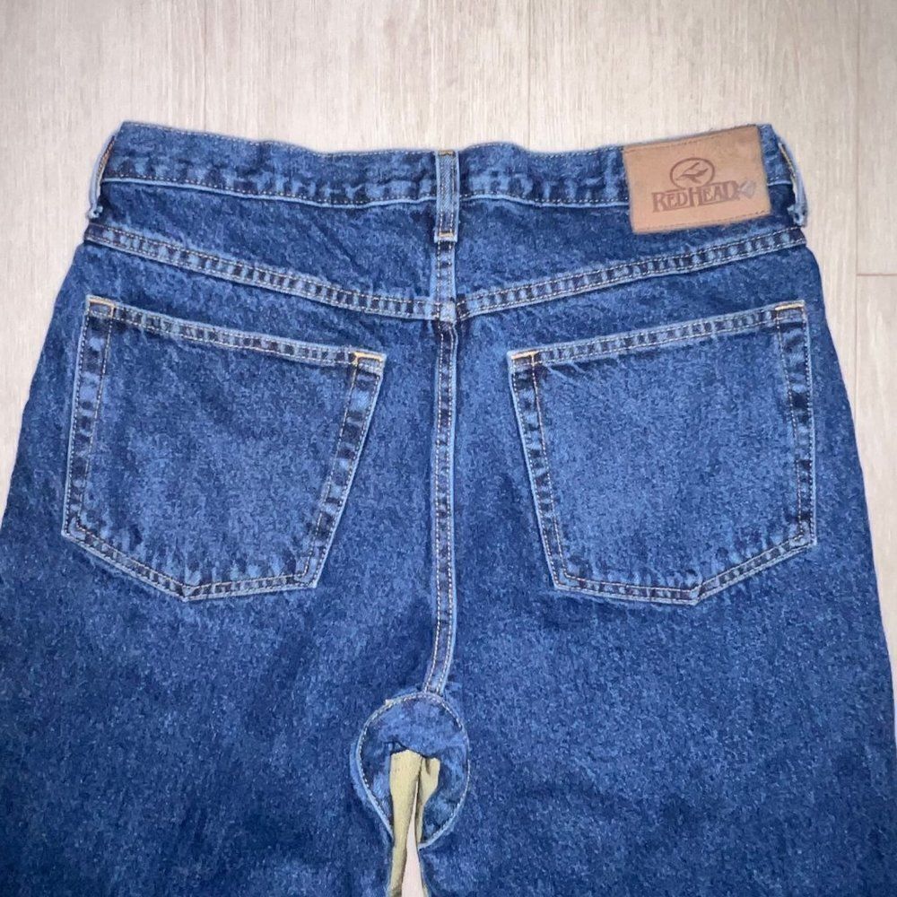 Redhead 3049‎ Field Pant Indigo Denim Dark Wash / Beige Canvas Men's 34x30 - Picture 5 of 6